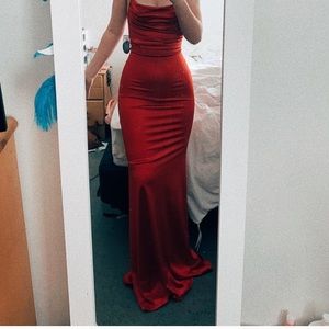 Red Silk Prom/Formal Dress